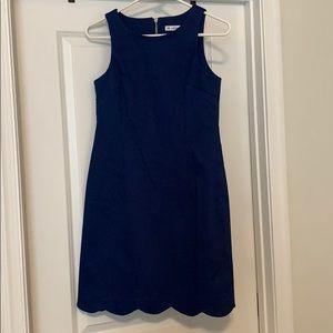 Navy blue scalloped dress